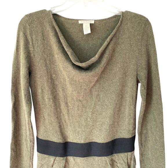 White + Warren Cashmere Silk Olive Green Sweater Dress size medium - Picture 7 of 7